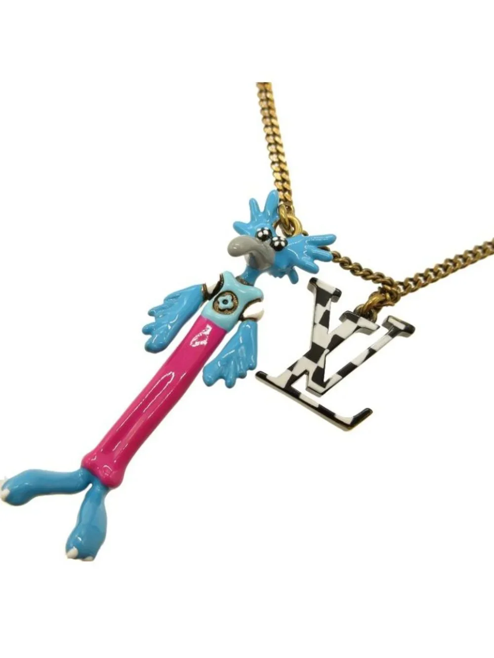 Louis Vuitton Mp2928 Pendant Animals Metal Necklace 0075 - Picture 2 of 5